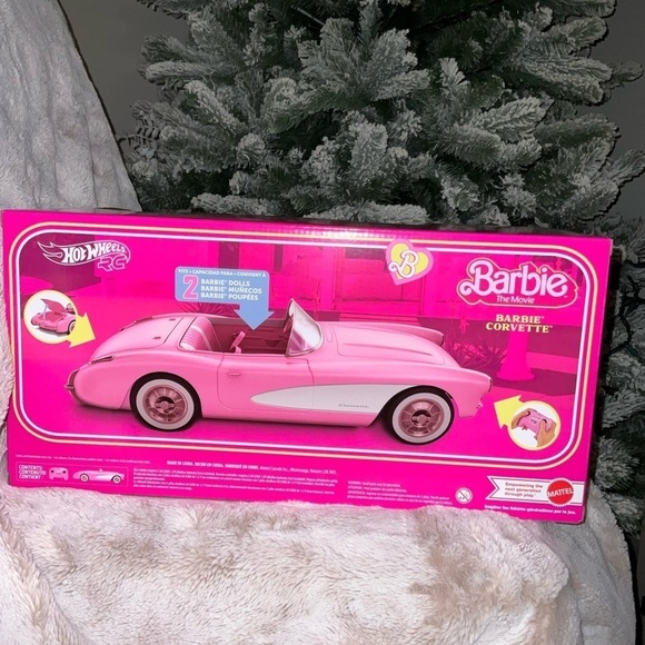 Hot Wheels RC Barbie Corvette Remote Control Car from Barbie: The Movie - Picture 9 of 16
